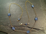 18" Kyanite, Gold Filled Necklace