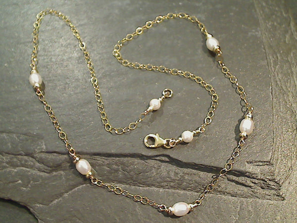 18" Pearl, Gold Filled  Necklace