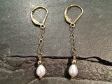 Pearl, Gold Filled Earrings