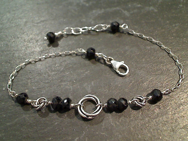 7.5" - 8" Spinel, Sterling Silver Bracelet