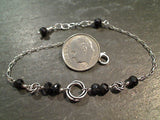 7" - 7.5" Spinel, Sterling Silver Bracelet