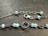 7" - 7.5" Amazonite, Sterling Silver Bracelet
