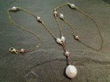 20" - 21" Pearl, Coin Pearl, Gold Filled Necklace