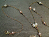 18" - 19" Pearl, Coin Pearl, Gold Filled Necklace