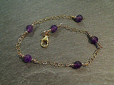 6" - 7" Amethyst, Gold Filled Bracelet