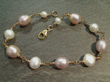 7.5" Pearl, Gold Filled Bracelet
