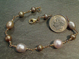 7.25" Pearl, Gold Filled Bracelet
