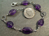 8.25" Amethyst, Sterling Silver Bracelet