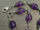8.25" Amethyst, Sterling Silver Bracelet
