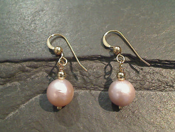 Blush Pearl, Gold Filled Earrings