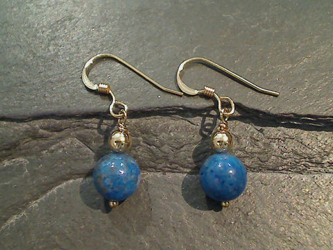 Sodalite, Gold Filled Earrings