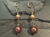 Pearl, Gold Filled Earrings