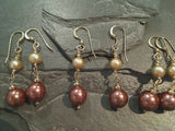 Pearl, Gold Filled Earrings