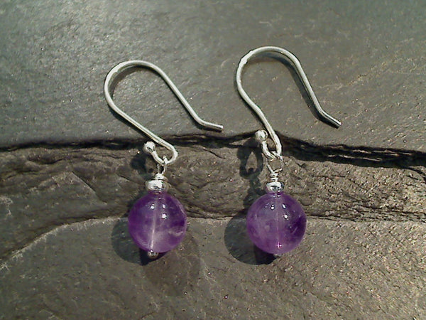 Amethyst, Sterling Silver Earrings
