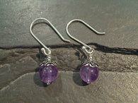 Amethyst, Sterling Silver Earrings