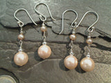 Pearl, Sterling Silver Earrings