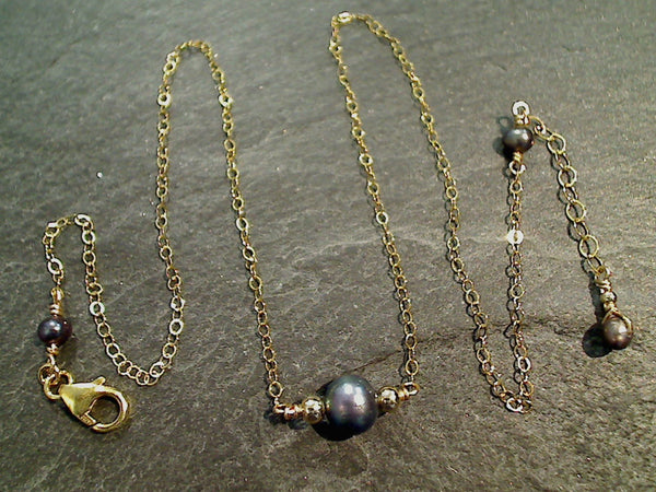 18" - 19" Pearl, Gold Filled Necklace
