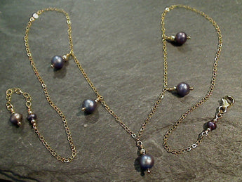 16" - 17" Pearl, Gold Filled Necklace