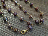 19" Pearl, Gold Filled Necklace