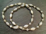 Mother of Pearl, Gold Filled Stretch Bracelet - Large