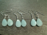 Aquamarine, Sterling Silver Earrings