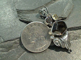 Smokey Quartz, Citrine, Sterling Silver Pendant
