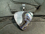 Abalone, Mother of Pearl, Sterling Silver Pendant