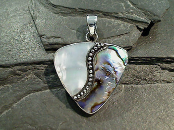 Abalone, Mother of Pearl, Sterling Silver Pendant
