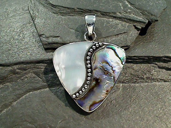 Abalone, Mother of Pearl, Sterling Silver Pendant