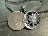 Moonstone, Sterling Silver Sun And Moon Pendant