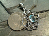 Blue Topaz, Sterling Silver Pendant