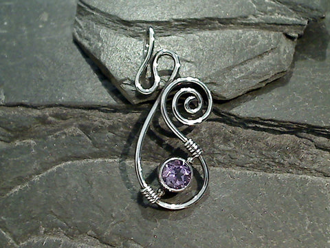 Amethyst, Sterling Silver Pendant
