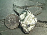 Ocean Jasper, Sterling Silver Large Pendant