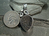 Druzy, Quartz, Quartz, Pearl, Sterling Silver Pendant