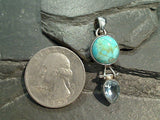 Turquoise, Blue Topaz, Sterling Silver Pendant