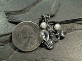 Quartz, Pearl, Sterling Silver Mermaid Pendant