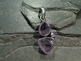 Rough Amethyst, Amethyst, Sterling Silver Pendant