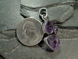 Rough Amethyst, Amethyst, Sterling Silver Pendant