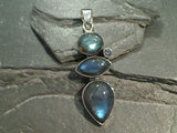 Labradorite, Mystic Quartz, Sterling Silver Pendant
