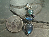 Labradorite, Mystic Quartz, Sterling Silver Pendant