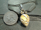 Brecciated Mookaite, Citrine, Sterling Silver Pendant