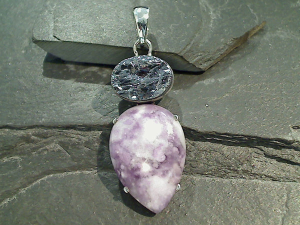 Morado Opal, Silicon, Sterling Silver Pendant
