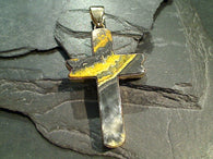 Bumblebee Jasper, Alchemia Extra Large Cross Pendant