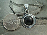 Black Onyx, Fine Sterling Silver Pendant
