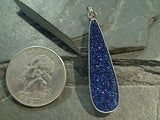 Blue Druzy, Fine Sterling Silver Pendant