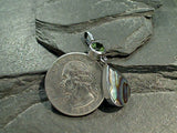 Abalone, Peridot, Sterling Silver Pendant