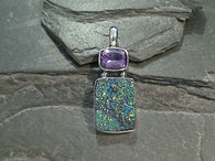 Druzy Quartz, Amethyst, Sterling Pendant