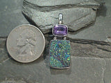 Druzy Quartz, Amethyst, Sterling Pendant
