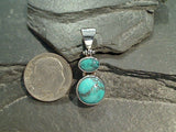 Turquoise, Sterling Silver Small Pendant