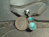 Turquoise, Sterling Silver Small Pendant